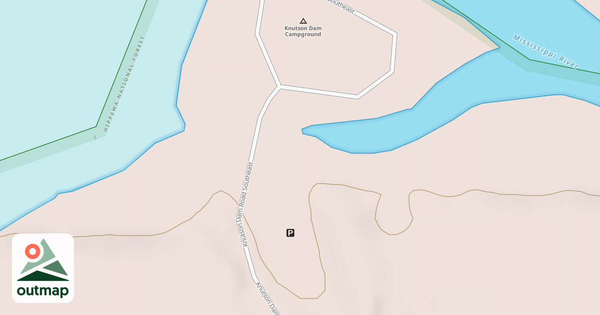 Map of KNUTSON DAM RIVER ACCESS