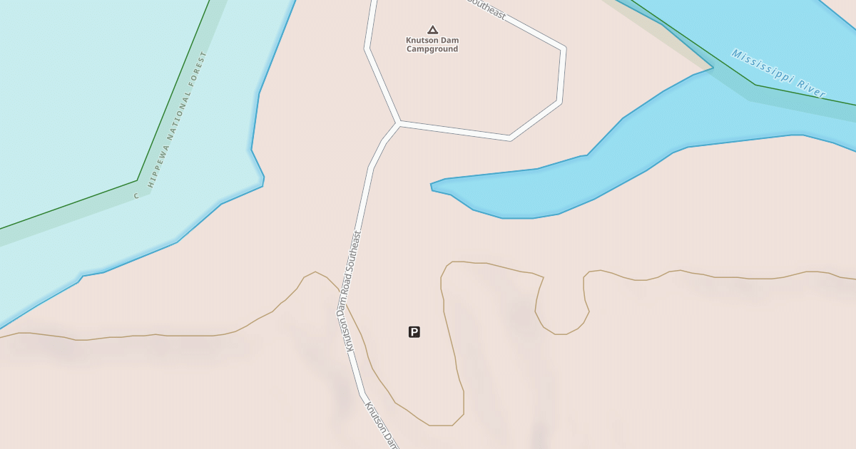 Map preview of KNUTSON DAM RIVER ACCESS