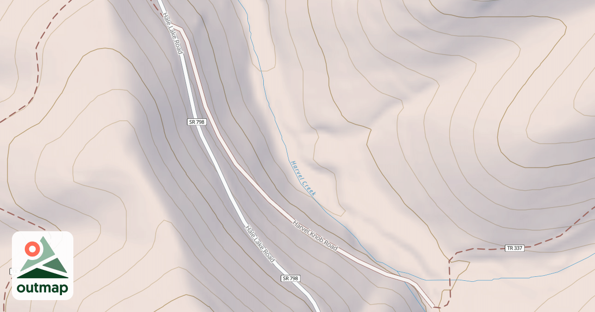 Map of HARVEL KNOB