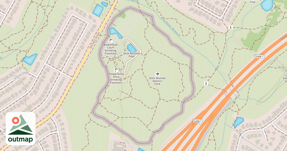 Map of Dick Nichols Loop Trail