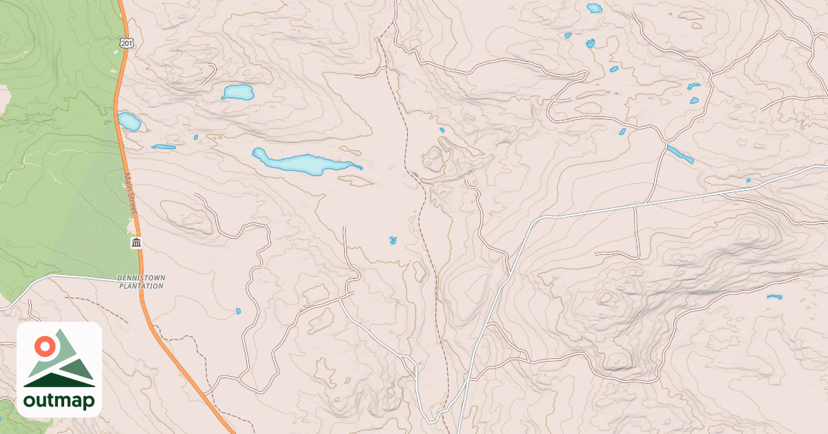 Map of Fish Pond North Loop Trail To Jackman