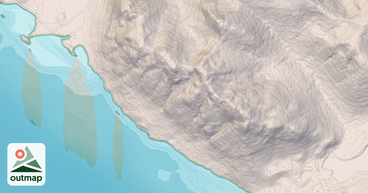 Map of Ocean Blvd Road