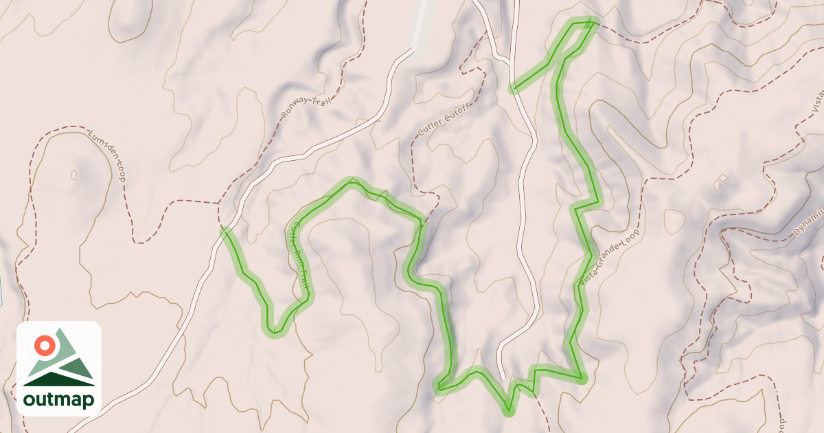 Map of Cutler Rim Trail