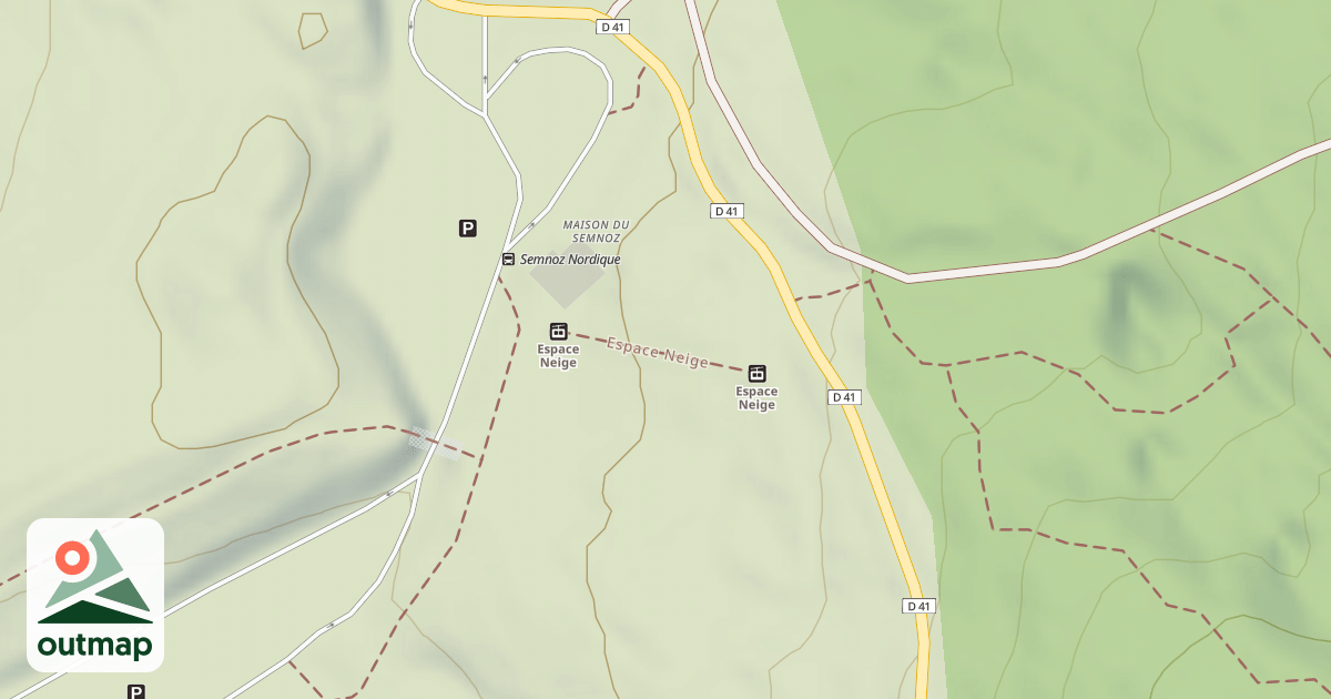 Map of Piste de luge hiver du Semnoz