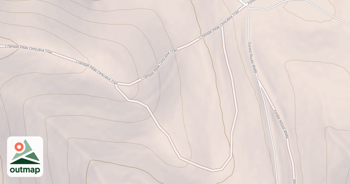 Map of CRANDALL PEAK OHV - M/C