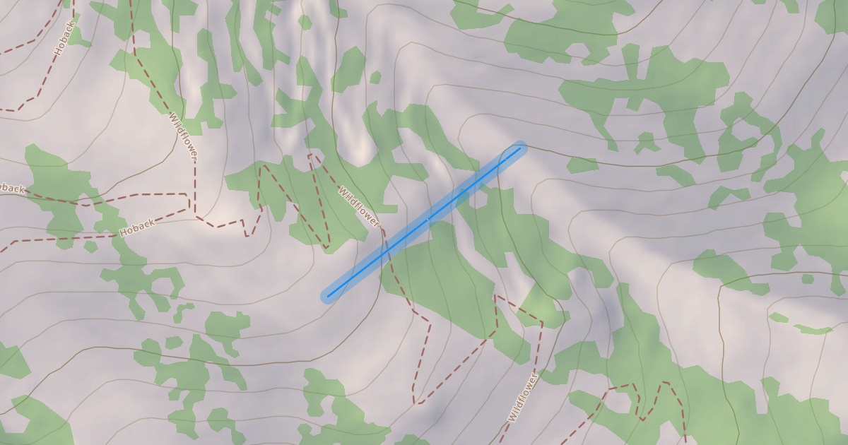 Map preview of Cowboy Couloir