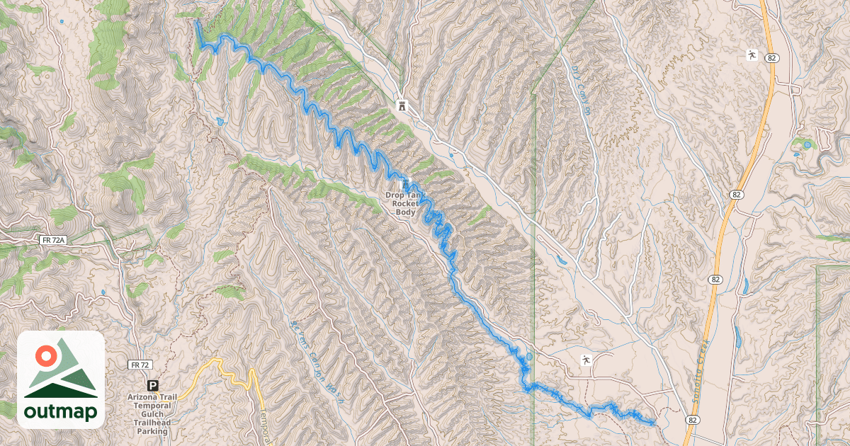 Map of Arizona Trail // Casa Blanca Canyons #161