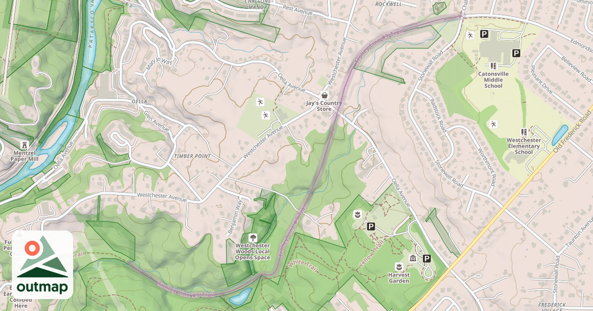 Map of Trolley Line #9 Trail