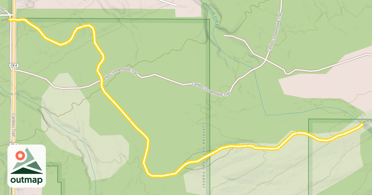 Map of North Shore Mountains Ski Trail