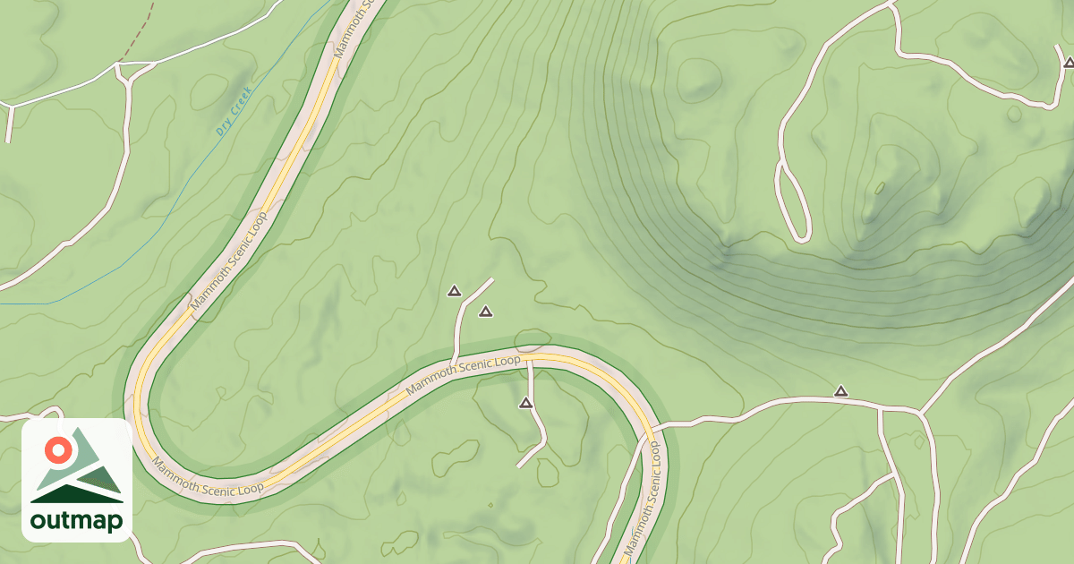 Map of B-Inyo Craters From Sawmill Sm