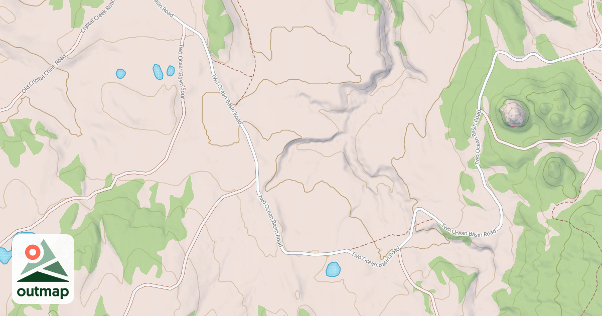 Map of Brooks Lake Snowmobile Tr