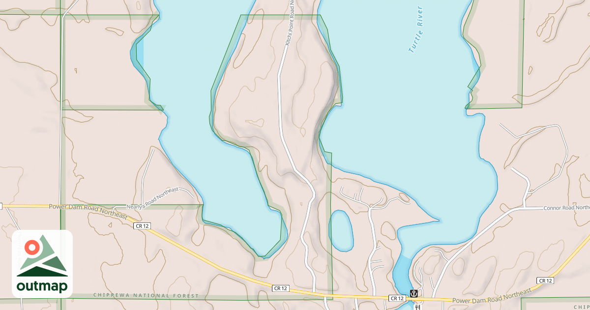 Map of KITCHI POINT ROAD NORTHEAST