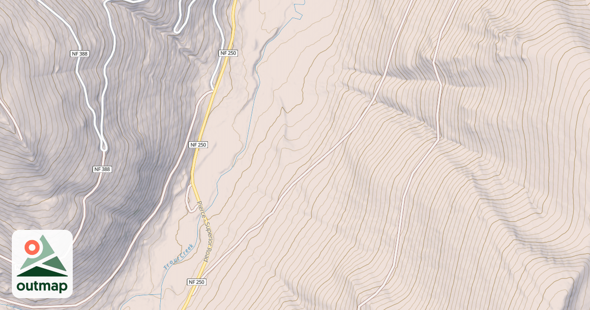 Map of LANDOWNER MOUNTAIN