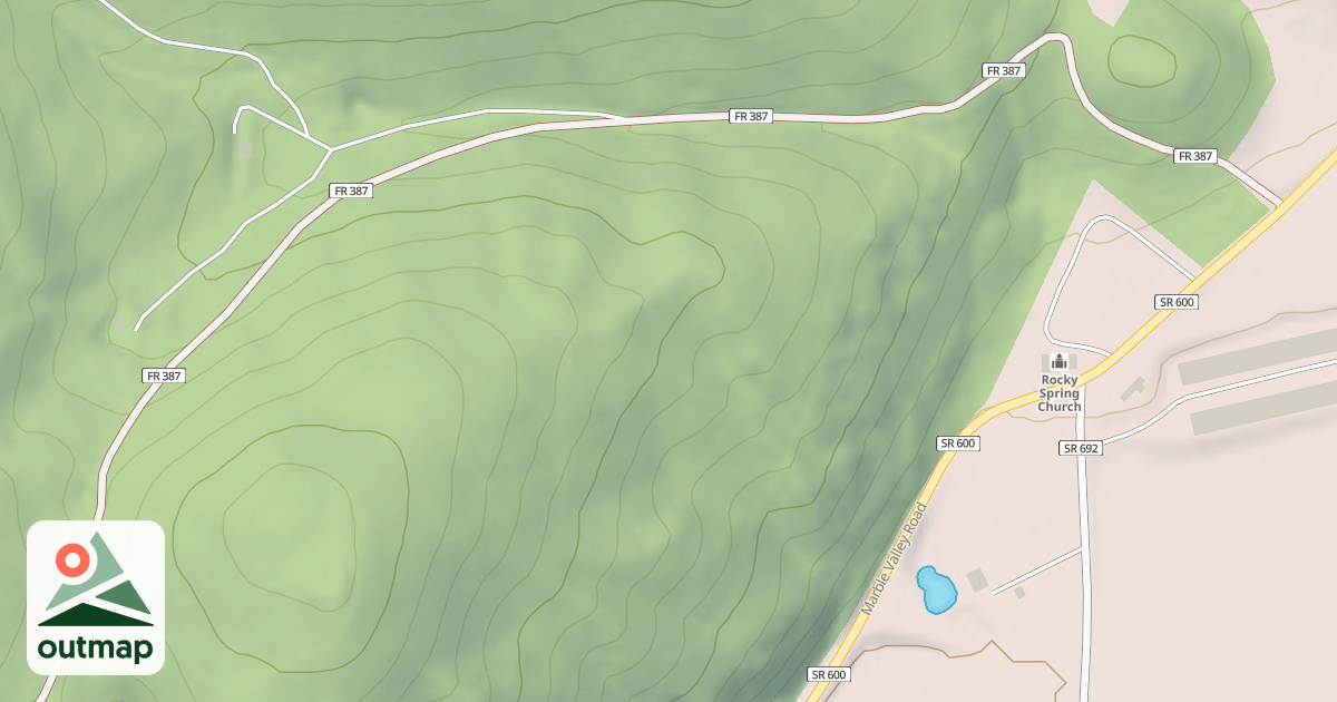Map of WALKER MTN