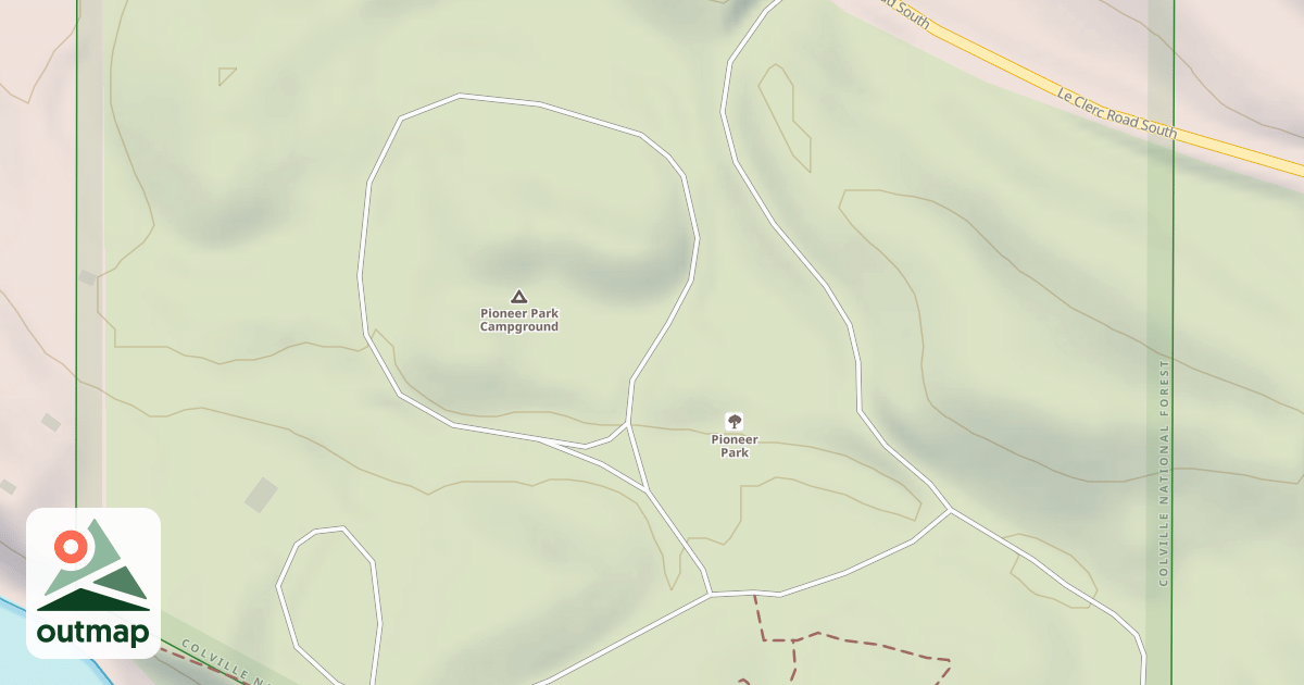 Map of PIONEER PARK CAMPGROUND