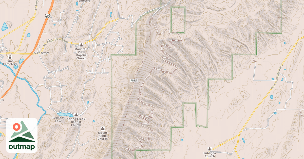 Map of HAMMOND GAP in Chattooga