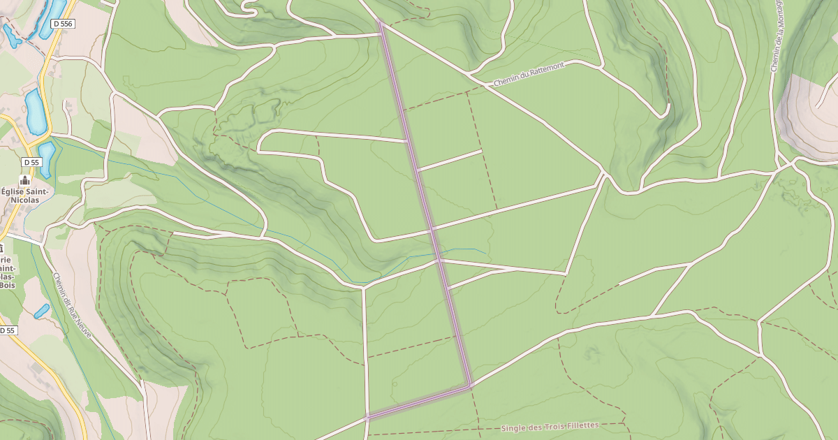 Map preview of Route du Mont des Vigiles