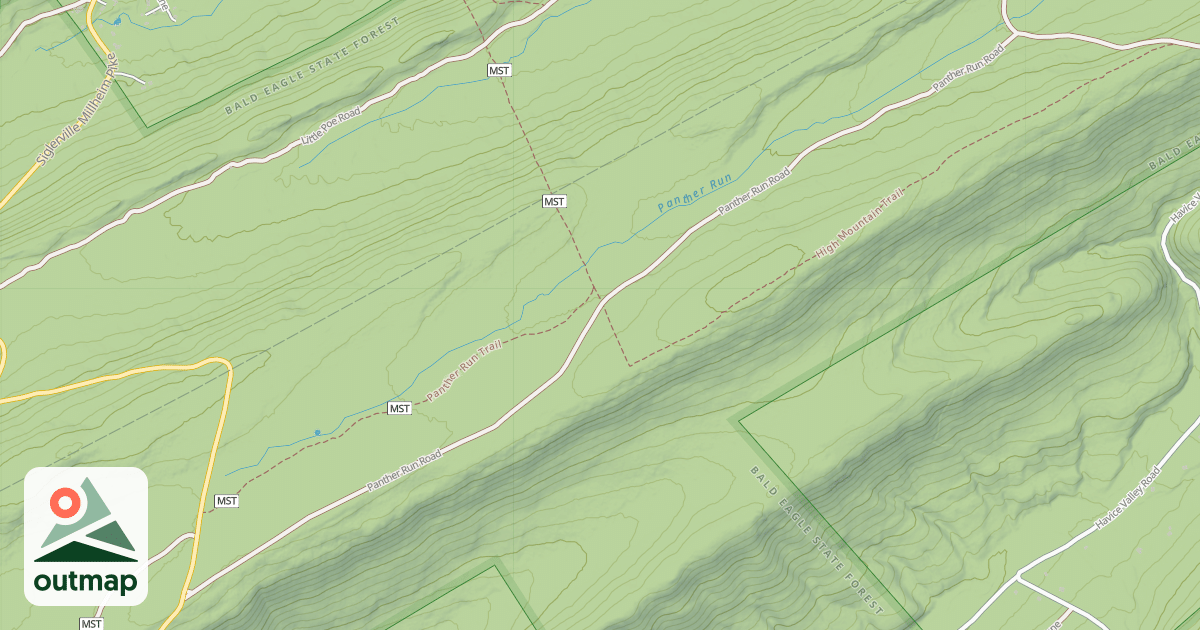Map of Bald Eagle State Forest Snowmobile Trails
