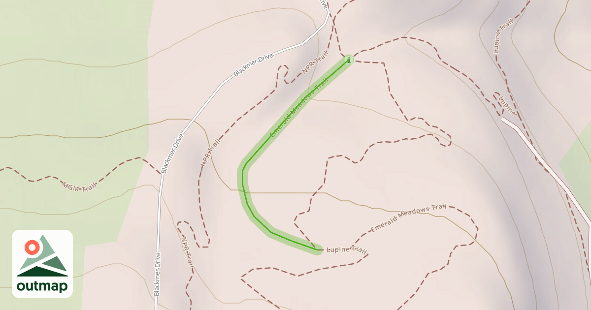 Map of Emerald Meadows Trail