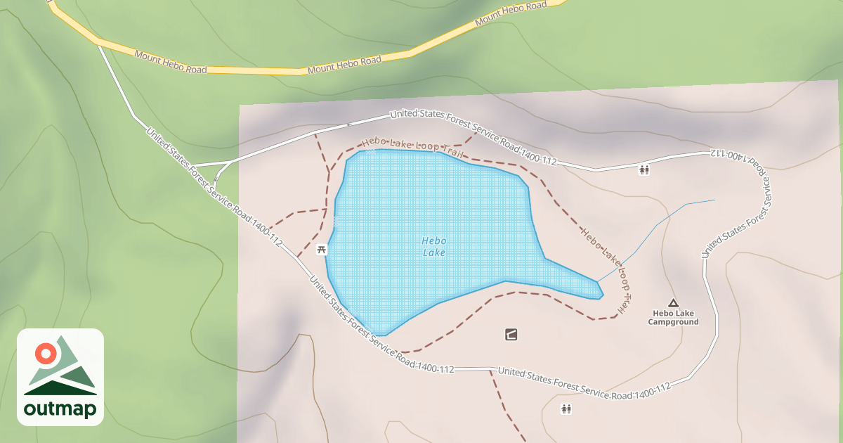 Map of HEBO LAKE C.G.