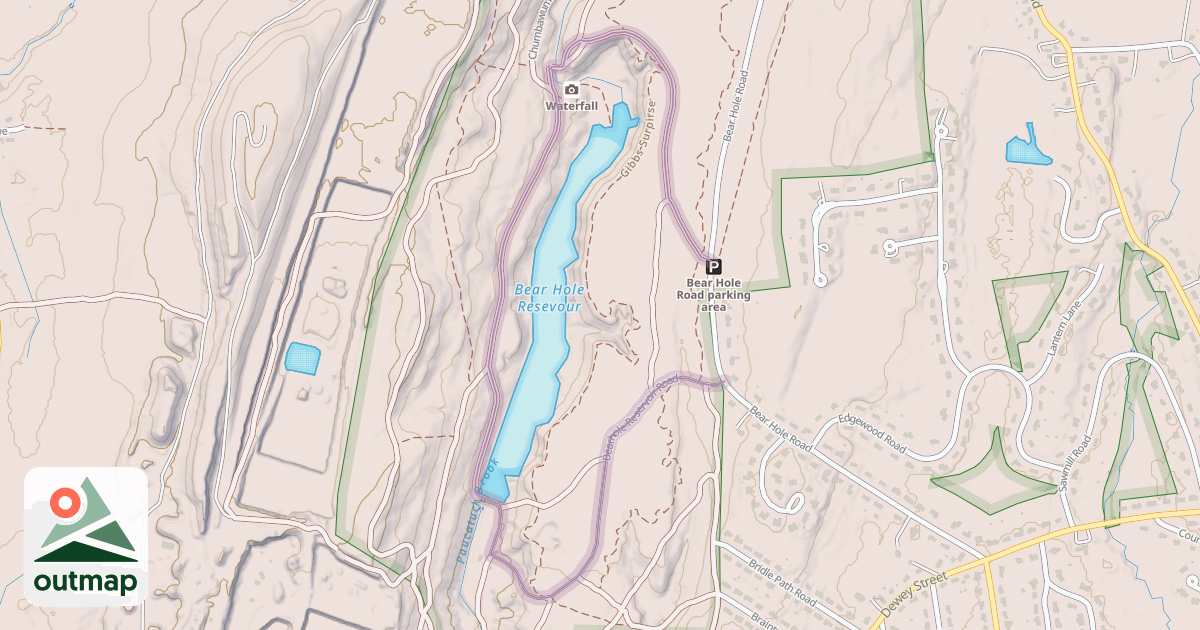 Map of Bearhole Reservoir Road
