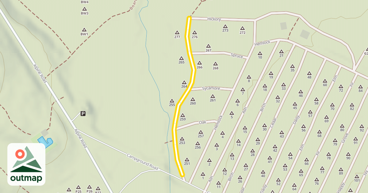 Map of Brook Run