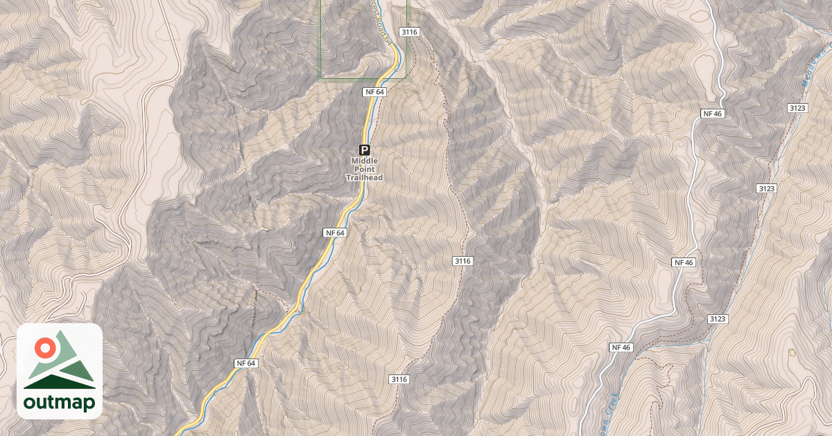 Map of Middle Point Ridge  Trail