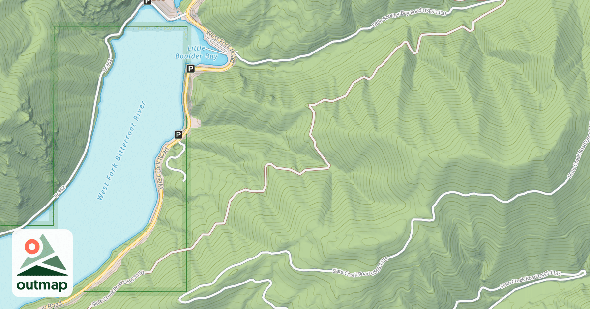 Map of (FDR) LITTLE BOULDER-SLATE CR.