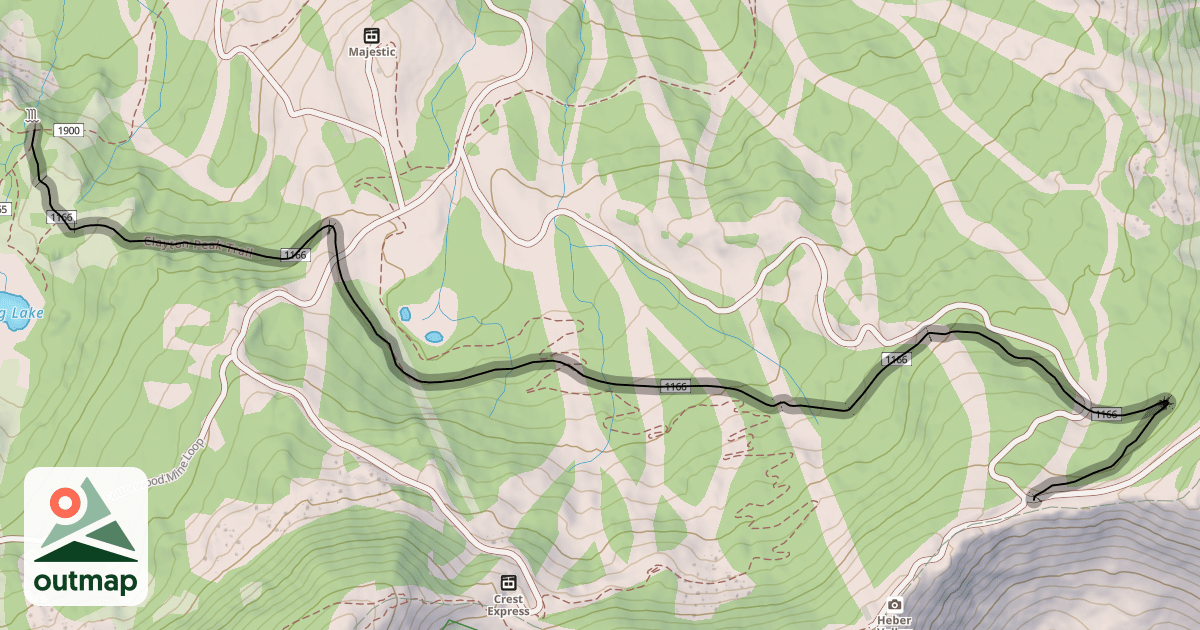 Map of Clayton Peak Trail