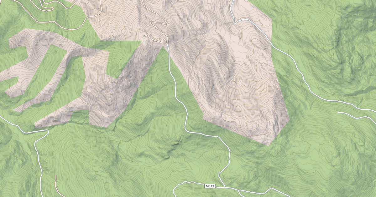 Map preview of USFS Motor Vehicle Use Map Roads {54E734D5-B16B-41C9-82DE-4336314C40AC}