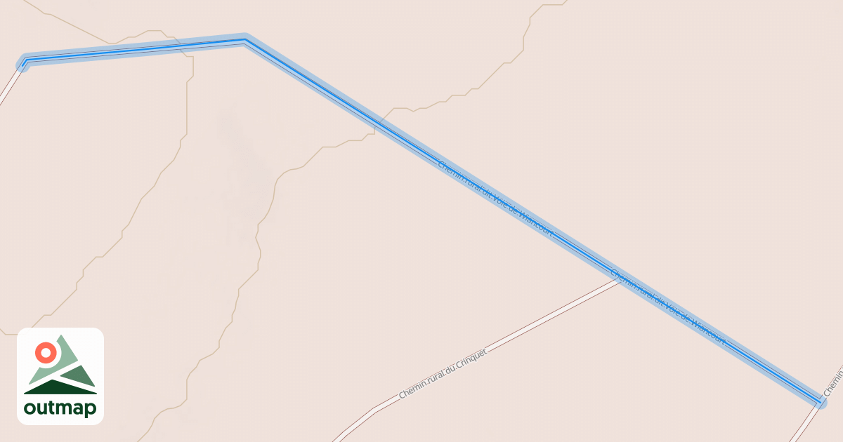 Map of Chemin rural dit Voie de Wiancourt