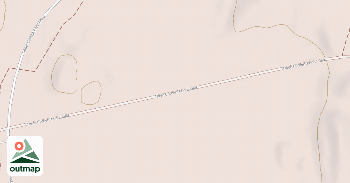 Map of Three Cornered Pond Road