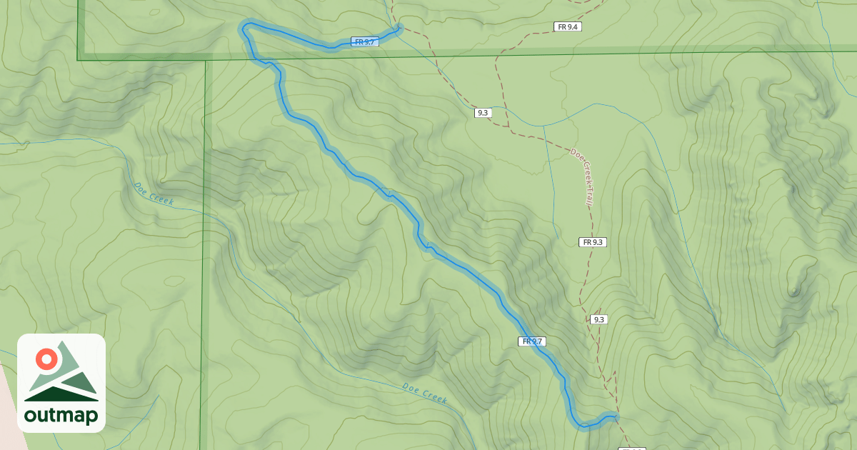 Map of Doe Creek West Trail