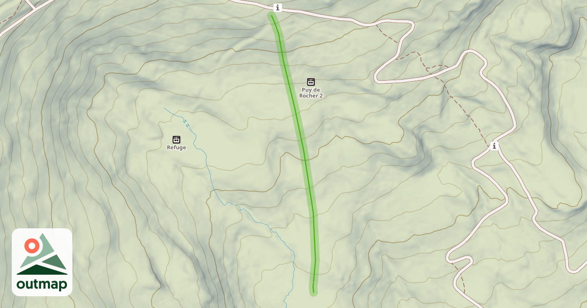 Map of Puy du Rocher