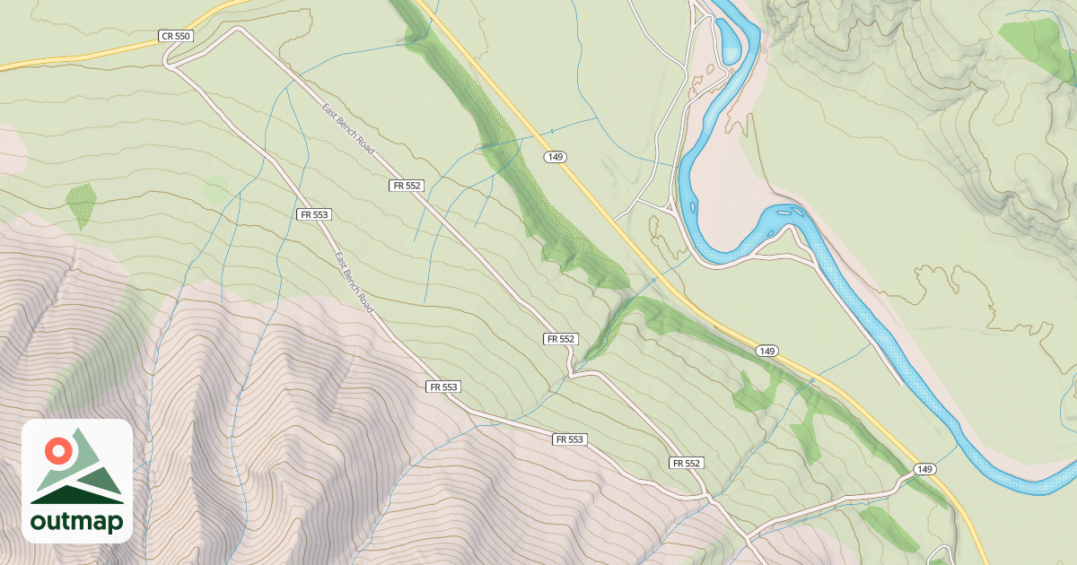 Map of EAST BENCH