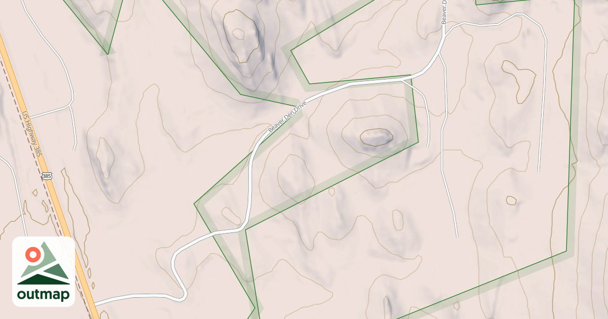 Map of BEAVER DEN ROAD