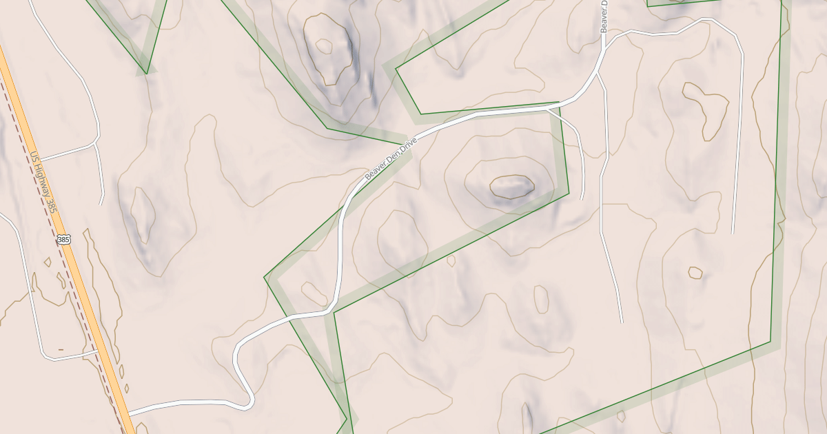 Map preview of BEAVER DEN ROAD