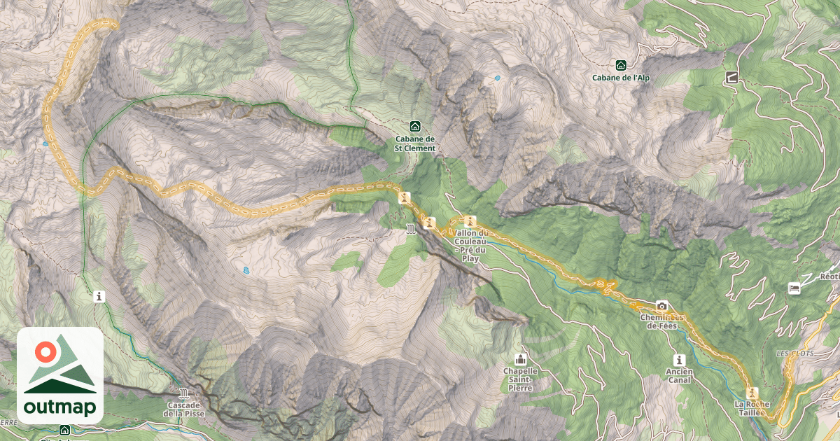 Map of Col de Couleau — Saint-Clément-sur-Durance