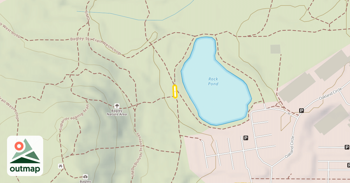 Map of Bagley Ski Trail West Loop