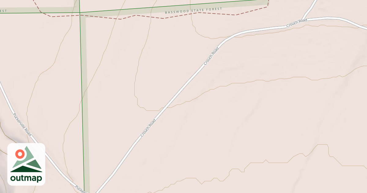 Map of Basswood State Forest Snowmobile Trail