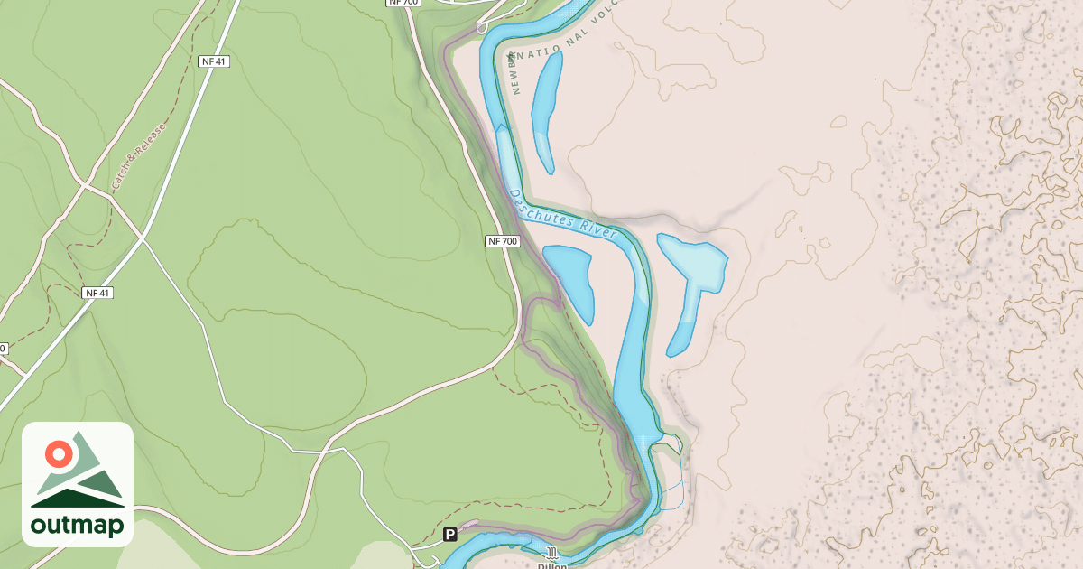 Map of Deschutes River Trail