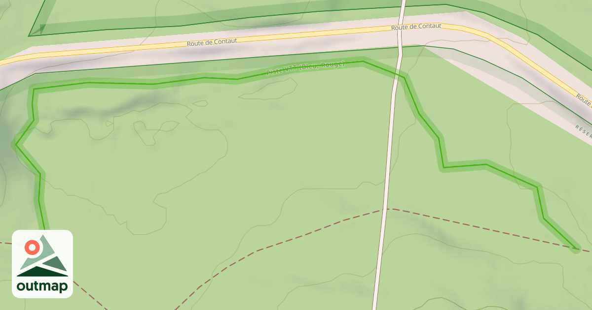 Map of Piste VTT (Bleu, Rouge)