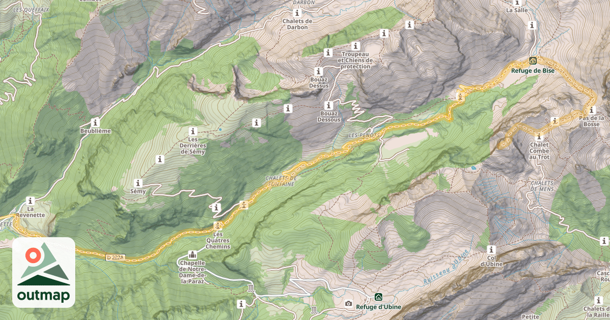 Map of Dent du Chat — La Revenette