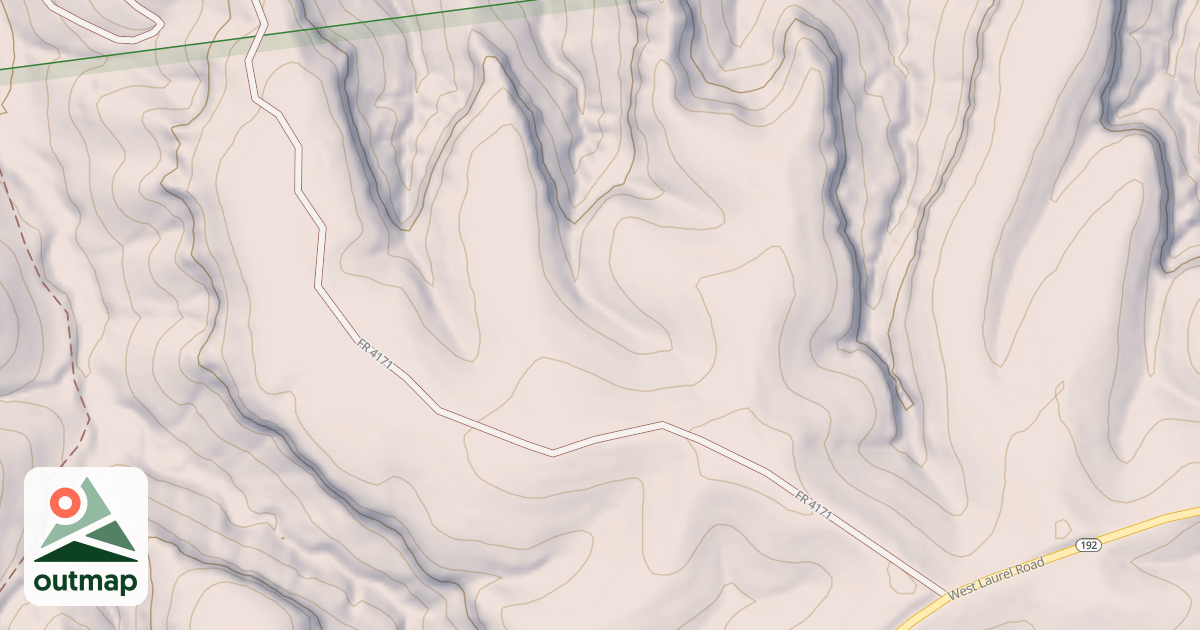 Map of SUGAR TREE RIDGE