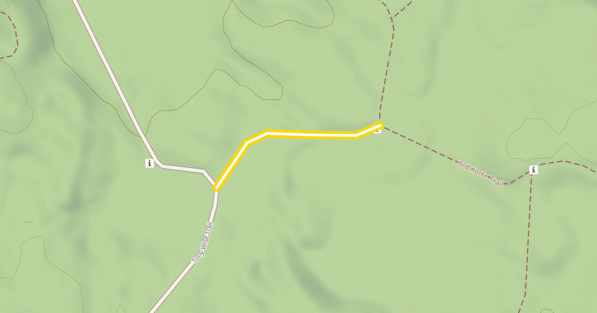 Map preview of Tony Wise Trail