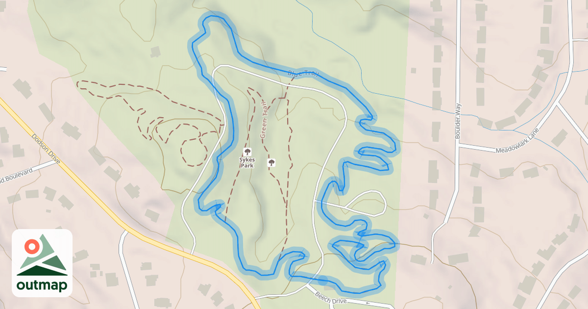 Map of Blue Trail