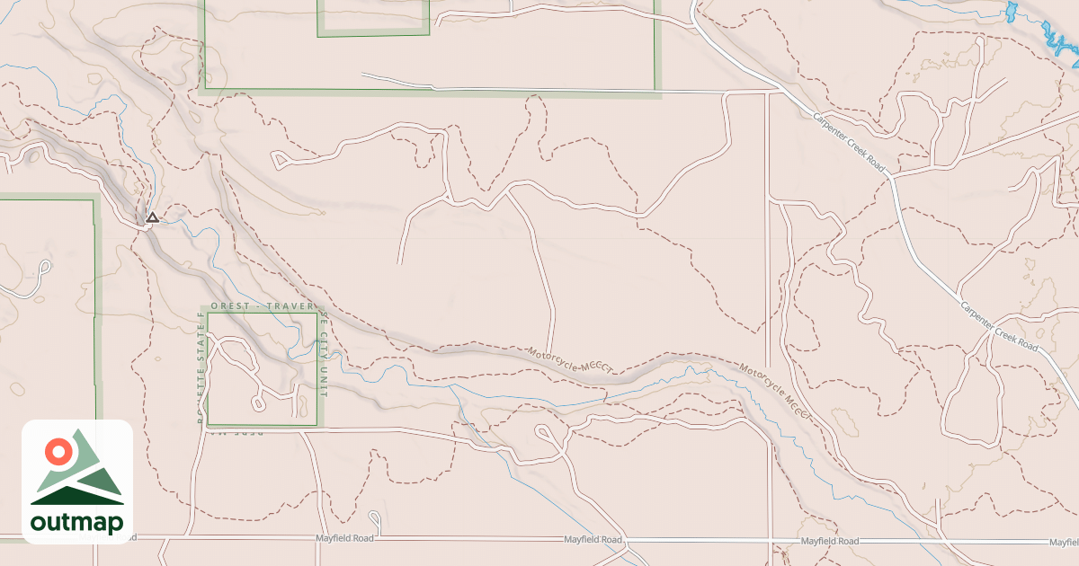 Map of Grand Traverse Motorcycle Trail