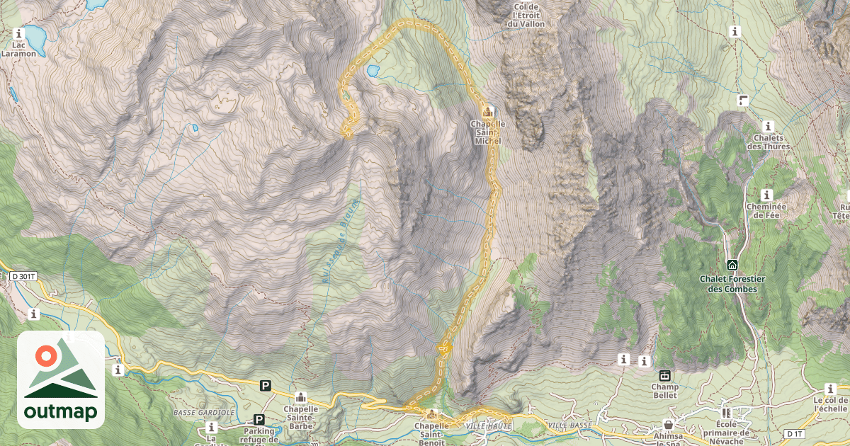 Map of La Colette — Névache