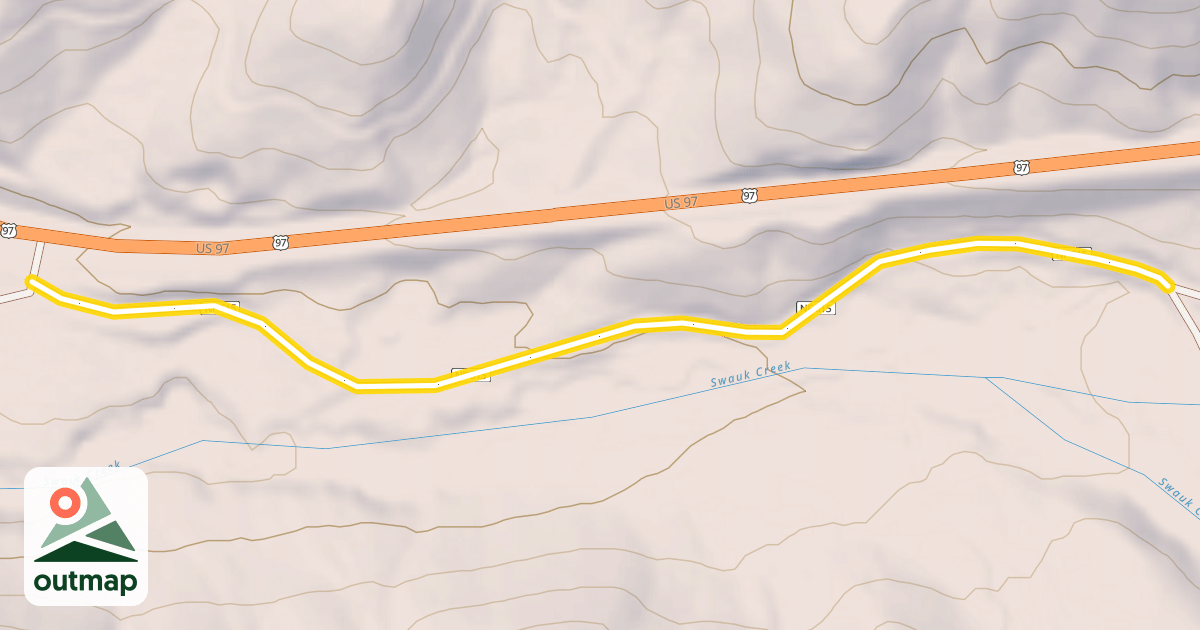Map of Forest Road 9700-615