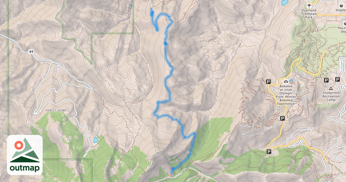 Map of Hunter's Trail of the Mid Mountain